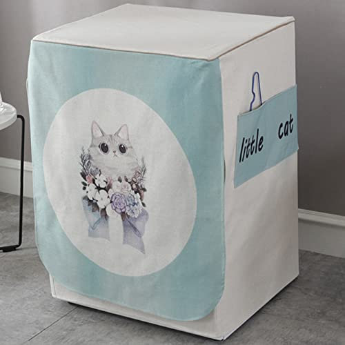 Washing Machine Cleaner,Washing Machine Cover Front Load Automatic Washer Dryer Cover for Automatic Washer Roller Pattern-nightingale,Width 60cm*thickness 55-60 cm*height