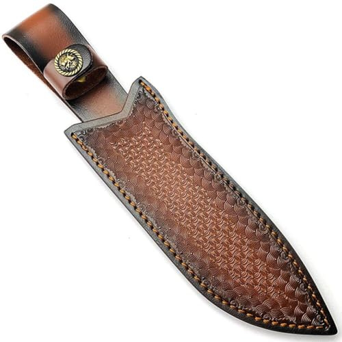 Abbdbd Leather Knife Sheath Portable Straight Knife Holster Outdoor Hunting Holster Knife Protective Cover