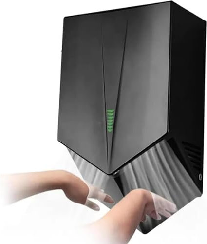 Asciugacapelli elettrico automatico,essiccatori elettrici a parete commerciali,asciuga mani a induzione automatica ad alta velocità asciuga mani ad alta velocità per cucina,bagno e toilette,Nero