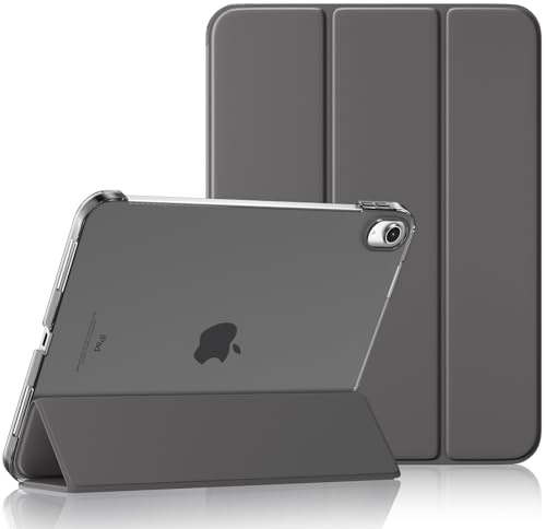 Maledan Hülle für iPad A16 11/10 Generation (2025 11 Zoll/2022 10,9 Zoll) | Schlankes Leichtgewicht Transluzente PC Rückseite Stoßfeste Case Schutzhülle für iPad 10, Auto Schlafen/Wachen, Grau