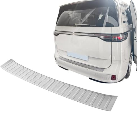 Protection de pare-chocs arrière compatible avec VW ID. Buzz | depuis 2022 + acier inoxydable mat protection pour bord de coffre de chargement