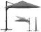 Devoko Ampelschirm 300 cm, Sonnenschirm für Garten & Terrasse, Gartenschirm mit UV-Schutz 30+, Windsicherung Marktschirm, 360° Drehbar, mit Kurbel und Schutzhülle, Grau