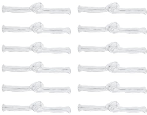 QUARKZMAN Chinesische Knoten Nähen Knöpfe Verschluss, 20 Paare Nähen Knöpfe Verschlüsse für DIY Cheongsam Tang Anzug Umhang Mäntel Brautkostüme Outfit (Weiß)