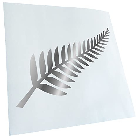 Kiwistar - Autoaufkleber - Chrom - Silver Fern/Neuseeland/Kiwis Aufkleber für Auto, Laptop, Fahrrad, LKW, Motorrad Mehrfarbig JDM Decal Racing
