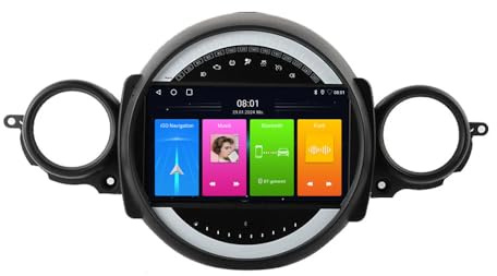 Radio de coche Android inalámbrica CarPlay Android Auto Radio con pantalla Bluetooth GPS Navi WiFi AM/FM/RDS Mirror Link para BMW Mini Cooper Clubmann Coupe R55 R56 R57 R58 R59 R60 R61 2007-2014
