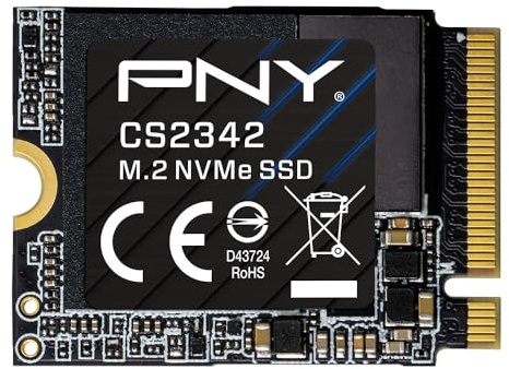 PNY SSD CS2342 M.2 2230 2TB NVMe Gen4 x4 - jusqu'à 7 300 MB/s en Lecture et 6 000 MB/s en écriture - M230CS2342-2TB-TB