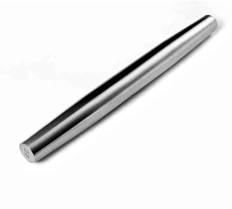 Cyoufine 12.8-inch Stainless Steel Rolling Pin for Baking, French Smooth Metal Rolling Pin Kitchen Dough Roller for Fondant, Pizza, Pie, Cookie and Pastry