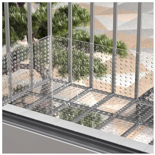 GZHERVICES Perforierte PC-Platten, Balkon-Sicherheitsnetz, Anti-Fall-Lochplatte, Öffnung 10 mm, Dicke 1,6 mm, Heizkörperabdeckung, Türfüllung, Sichtschutz oder Lüftungsgitter(54x100cm)