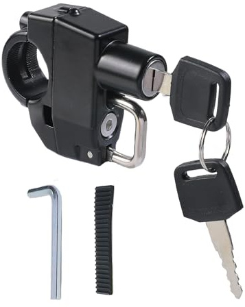 Flaconi Blocco per casco da moto,Multifunzione Universale Lucchetto Antifurto per Casco Moto,Adatto per Motociclette,Motociclette Sportive,Scooter,Ciclomobili,Bici da Sporcizia,Veicoli Fuori Strada