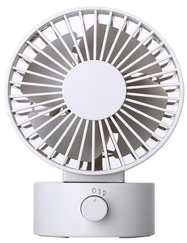 Vipomkowa Ventilateur Portable USB, Mini Ventilateurs Ultra Silencieux de Bureau/Table pour Table PC, Maison, Bureau, Camping, Voyage, Blanc