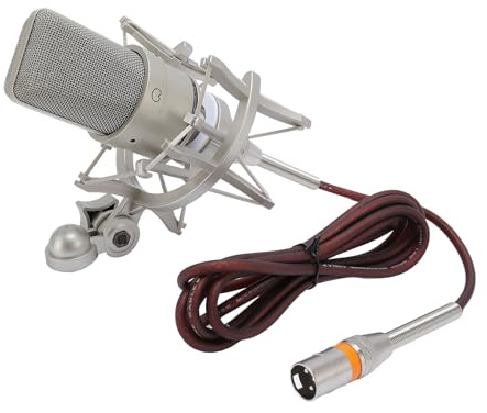 BONKZEBU Studiokondensatormikrofon 26 Mm Membranmikrofon mit Stoßhalterung XLR -Kabelwindscheibe Zum Aufnehmen von Podcasting, 26 Mm Membran XLR -Mikrofon (/ #11)