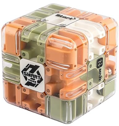 Large Zauberwürfel 3D Labyrinth Puzzle – 8,5 cm Kantenlänge Labyrinth 3D Puzzle Maze Cube, Kugel Komplexes Spielzeug Mit Rollenden Kugeln, EIN interaktives Denkspiel für Erwachsene und Kinder