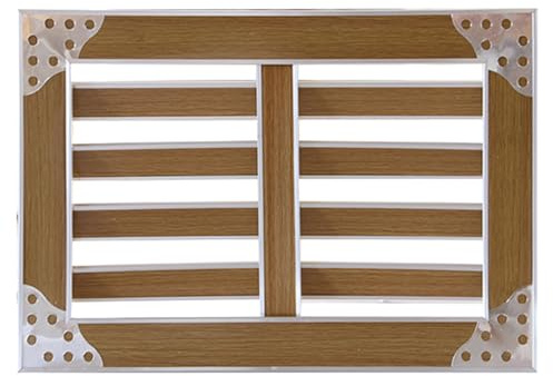 Copertura per radiatore in alluminio, antiruggine, per pareti, design a scatto, 5 misure e 5 colori (marrone, 60 x 150 cm), per uso domestico e commerciale