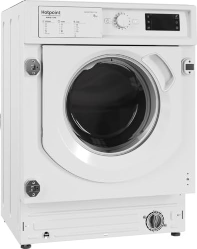 Hotpoint - BIWMHG8146EU Lave-linge Hublot Encastrable - Capacité 8 kg - Chargement Frontal, 1400 tr/min - Moteur Induction, Anti-tache - Départ Différé - Classe Énergétique A - Blanc