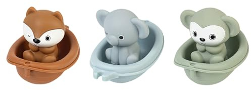 SHINLHUA Multipurpose Baby Bath Toy Without Hole Lovely Animal Set Designs for Babies 6 to 12 Months Fun Bathtub and Pool Play Infant Bathtub Toy
