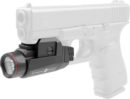 Crimson Trace CMR-208 Universal Rail Master Tactical Light with 2 Mode Flashlight and Instant Activation for Pic Rail Mounts, Shooting, Competition and Range , Black
