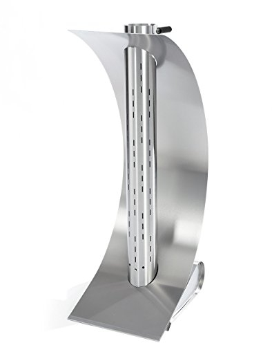 feuersegel Edle Design Feuerstelle Gartenkamin für Garten und Terrasse - Moderner Terrassenofen aus hochwertigem Edelstahl, 42 x 34 x 96 cm