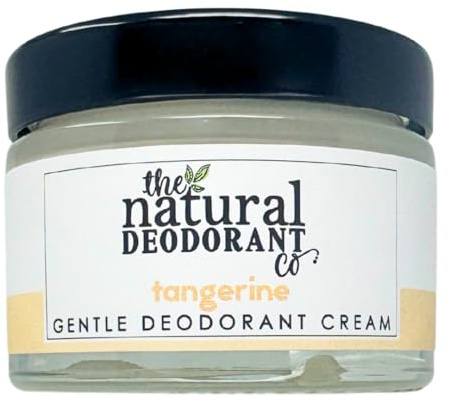 The Natural Deodorant Co, Gentle Deodorant Cream Tangerine 55g, Aluminium Free, Plastic Free, Sensitive Skin