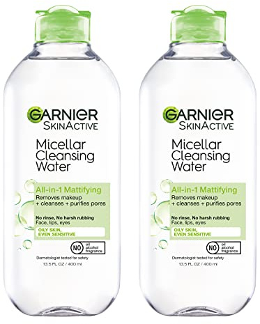 Garnier SkinActive Micellar Cleansing Water for Oily Skin, 13.5 Ounce (Pack of 2)