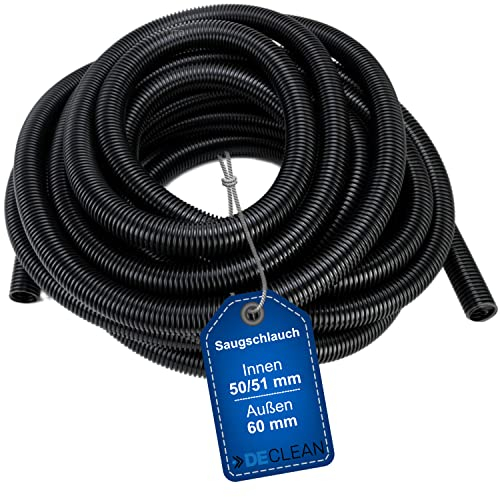 DeClean Saugschlauch 50 mm kompatibel mit Alto Nilfisk Wap Schlauch Universalschlauch 11984 Meterware 5 Meter