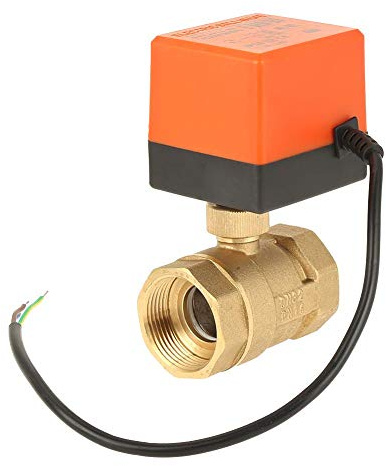 Elektrisches Ventil, Brass2-Way 3-Leiter 2-Punkt Regelventil Motor Kugelventil Elektrisches Ventil Umkehr Kugelhahn, AC G1-1/4 DN32