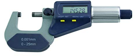 MIB Digital-Bügelmessschraube Mikrometer-Schraube 0-100 mm zur AUSWAHL: 0-25 mm
