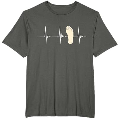 Fuß Podologe Herzschlag EKG Puls Fußpflege Pediküre Nägel T-Shirt