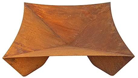 Feuerschale Feuerstelle Pflanzschale zum Befplanzen Quadratisch Rechteckig Rost Edelrost Rostige Gartendeko Dekoration Metall 60 x 60 cm