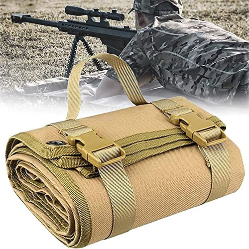 Taktische Schießmatte, Roll-Up-Schießdecke, Tactical Roll-Up-gepolsterte Schießmatte, rutschfestes, langlebiges Schießzubehör für die Jagd, Jagdmatten für Schützen，picknickmatte ( Color : Khaki )