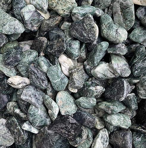 Sassi Ciottoli Decorativi Verde Alpi per Giardino e Vasi Granulometria 15-25mm Confezione 25kg