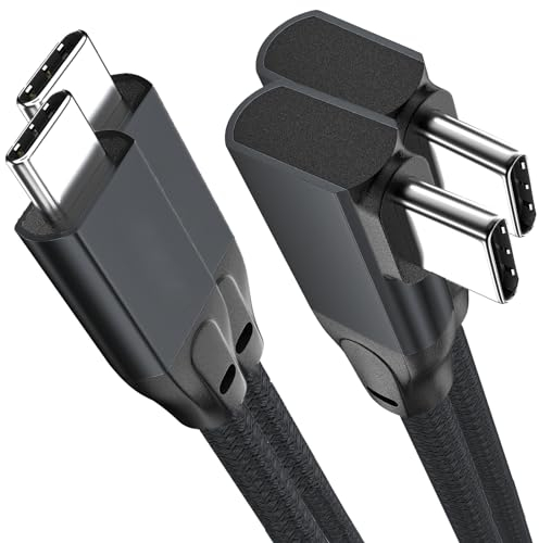 UseBean USB C auf USB C Kabel 100W 4.5M, 2Stück Winkel USB C 3.2 Gen 2X2 20Gbps Datenkabel Display 4K, 90 Grad Typ-C Schnellladekabel Ladekabel für iPhone 16, Galaxy S25, MacBook, iPad Pro/Air/Mini