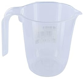 Fackelmann 44985 Verre doseur plastique, verre doseur cuisine, pichet doseur avec bec verseur, verre doseur 500 ml, verre mesureur cuisine, Plastique, Transparent, 11,2 x 9,8 cm