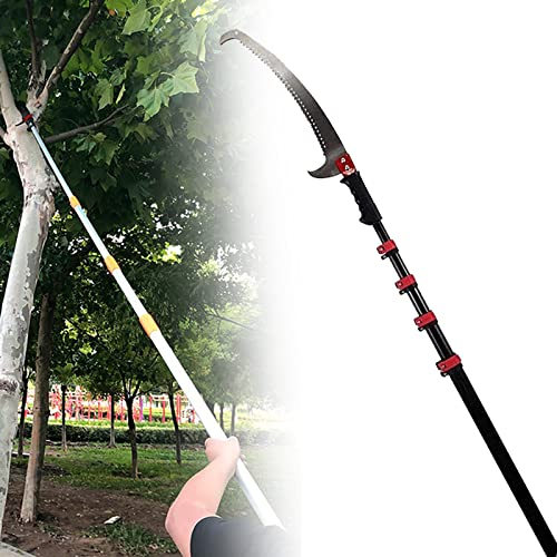 Astsäge Mit Teleskopstiel,Alu Astsäge Teleskop Astsäge Hochentaster,Höhen Astsäge,Ideal Als Hochentaster Zugsäge Und Teleskopsäge,7.2M/24FT