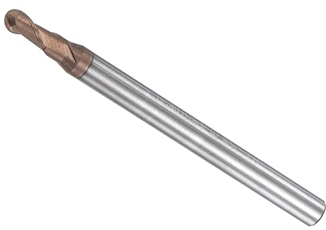CoCud Schaftfräser Kugelkopf 1.5mm Radius 4mm Schaft 50mm Länge AlTiN Beschichtet M30 Tungsten Karbid 2 Flöten Fräser Bit- (Anwendung: für Edelstahl Gehärteter Stahl)