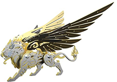 JEBU 3D Metall Modellbausatz für Erwachsene, 3D Metall Puzzle DIY Tiger Modell, 116 Teile 3D Puzzle 3D Puzzle DIY Tier Gehirn Teasers Wohnkultur