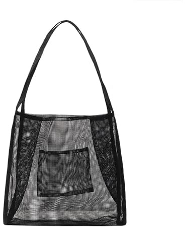 Mesh Tote Bag for Women Reusable Foldable Lightweight Shopping Bag Summer Beach Bags Handbag Women Summer Bag for Beach Yoga Pool Party Water Park Gym Bag and Light Grocery Storage Organizer