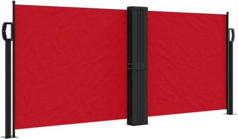 vidaXL Tenda da Sole Laterale Retrattile Rossa 100x1000 cm