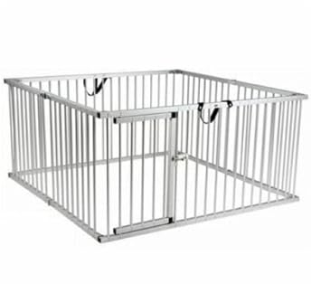 Welpenauslauf aus Aluminium, faltbar – für drinnen und draußen – Hundeauslauf – 8 x 60 x 63 cm hoch