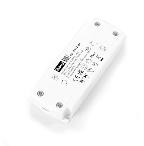 illuburg LED Trafo 12V Dimmbar Triac Flach 2W - 10W für LED Strip Lampe LED Netzteil Treiber Transformator Vorschaltgerät Driver