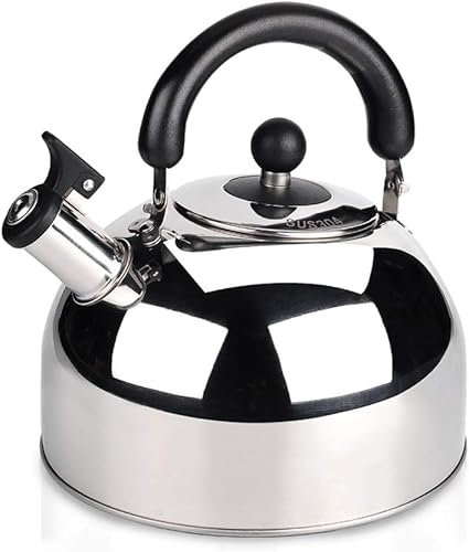 ABBNIA Stove Top Kettle Whistling Kettle for All Hob/Stove Gas Induction Stainless Steel High Capacity and Durable Anti-scalding Handle Thickened Bottom