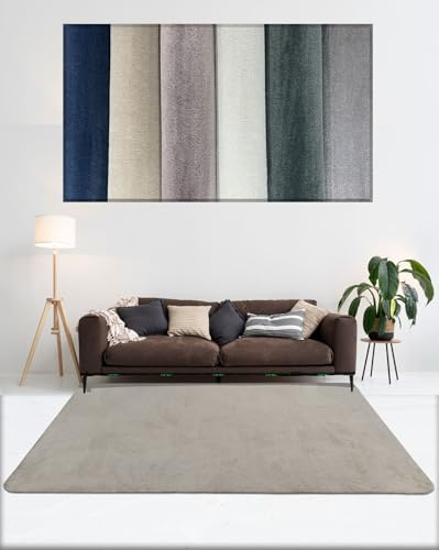 Tadi & Imperio1984 Alfombra Lisa Beige - Pelo Corto - Alfombra para salón Grande