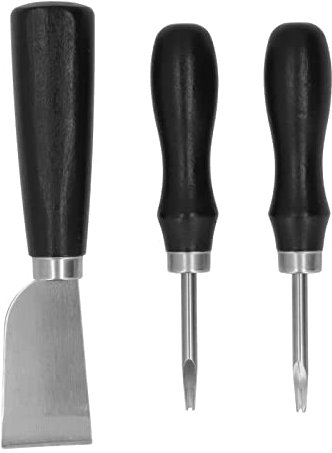 Herramienta for cuero, kit for cuero, cuchillo for cortar cuero, biselador de bordes de cuero, juego de cuchillos for cuero, bricolaje, mango curvo de sándalo, acero, bordes incisivos, kit de cuchillo