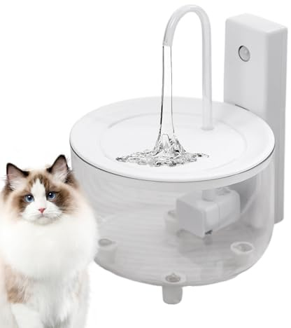 Fontana per acqua per gatti - Fountain Cat Aauter | Distributore d'acqua per interni 1,5 L | Abbeveratoio elettrico silenzioso e antiscivolo con filtro per cani, per soggiorno, garage, balcone