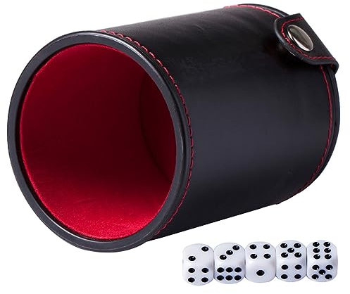 FOYTOKI 1 Set Tazze per PU con Copertura Doppio Contenitore Pratico per Giochi da Tavolo e Intrattenimento Club Include Tazza e Colorati