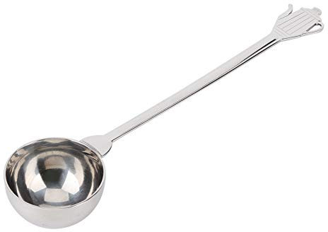ANGGREK Cucchiaio di caff¨¨ in Acciaio Inossidabile Mescolare Cucchiaio da 20 Cm Maniglia Ergonomica per Raccogliere Chicchi di caff¨¨ in Polvere Yogurt Gelato in Polvere con Design Riutilizzabile