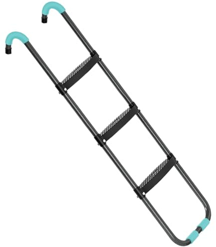 Scala per trampolino con ampi gradini orizzontali, gancio universale, capacità 99,8 kg, accessorio sicuro e durevole per bambini e adulti