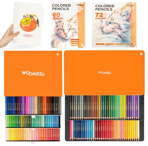 Woomer Färgpennor 133 färger, slät som krämkärna 3,8 mm, öppen lager | Konstnärens högt pigment, professionell blandning och lager, ljusfast klassad, påfyllningssystem för öppet lager
