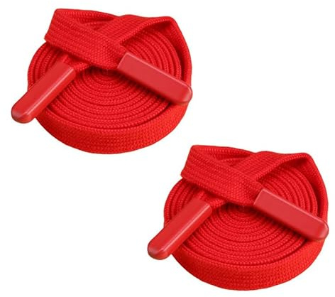2 Pezzi di Corda Rossa Universale da 140CM con Coulisse Grande per Sostituzione, Corda con Coulisse Piatta da 1CM con Estremità a Chiusura in Metallo per Felpe, Pantaloni