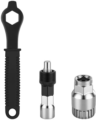 HOTUT Fahrrad Kurbelabzieher und Tretlager Werkzeug,Fahrrad Kurbel Werkzeug Set mit Schlüssel,Fahrrad Crank Extractor/Arm-Entferner und Innenlager Entferner Für Reparatur,Wartung