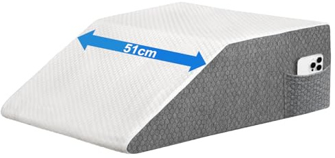Alyvisun Coussin Jambes surélevé des Jambes pour soulager Les douleurs au Genou, Hanche, Dos et Cou – Coussin en Mousse 25D pour la récupération, Le Sommeil, et la Circulation Sanguine